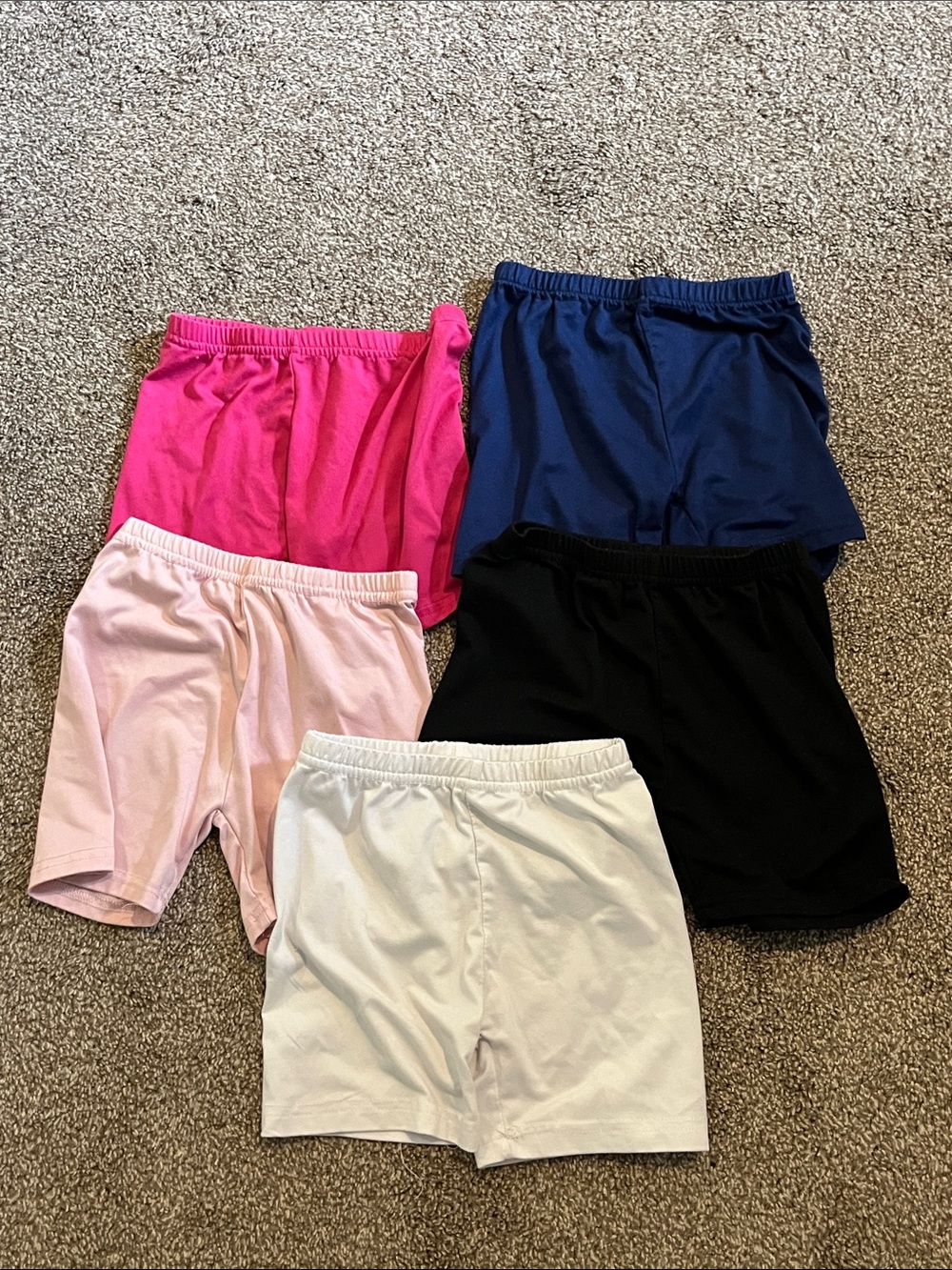 Kids Active Stretch Shorts - Pink, Hot Pink, Navy, Black, Light Pink, White